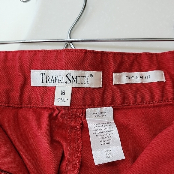 Travel Smith Original Fit Women's Shorts in Brick Red Inseam 12" Women's Sz 16 - Picture 2 of 6